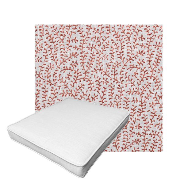 Patio Dining Chair Seat Cushion Boxed Style - - Custom outdoor patio furniture cushions from Cascadia Outdoor Cushions in Sunbrella Fabric