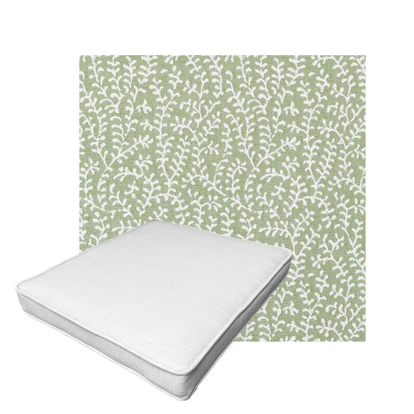 Patio Dining Chair Seat Cushion Boxed Style - - Custom outdoor patio furniture cushions from Cascadia Outdoor Cushions in Sunbrella Fabric