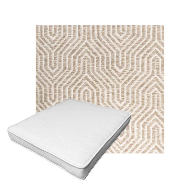 Patio Dining Chair Seat Cushion Boxed Style - - Custom outdoor patio furniture cushions from Cascadia Outdoor Cushions in Sunbrella Fabric