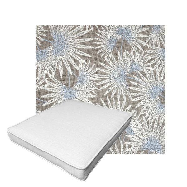 Patio Dining Chair Seat Cushion Boxed Style - - Custom outdoor patio furniture cushions from Cascadia Outdoor Cushions in Sunbrella Fabric