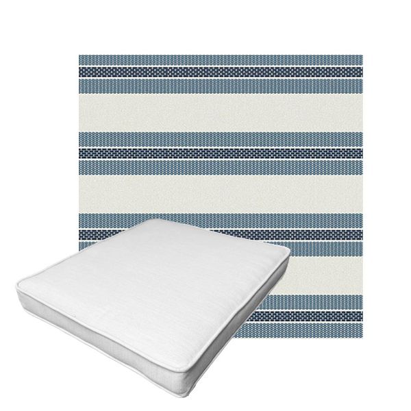 Patio Dining Chair Seat Cushion Boxed Style - - Custom outdoor patio furniture cushions from Cascadia Outdoor Cushions in Sunbrella Fabric