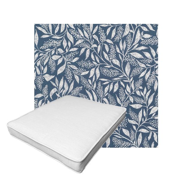 Patio Dining Chair Seat Cushion Boxed Style - - Custom outdoor patio furniture cushions from Cascadia Outdoor Cushions in Sunbrella Fabric