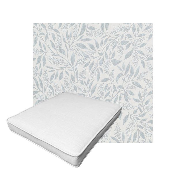 Patio Dining Chair Seat Cushion Boxed Style - - Custom outdoor patio furniture cushions from Cascadia Outdoor Cushions in Sunbrella Fabric