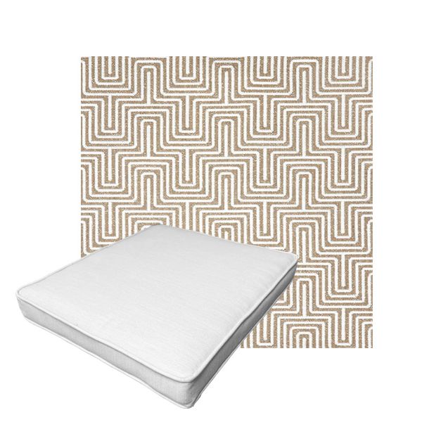 Patio Dining Chair Seat Cushion Boxed Style - - Custom outdoor patio furniture cushions from Cascadia Outdoor Cushions in Sunbrella Fabric