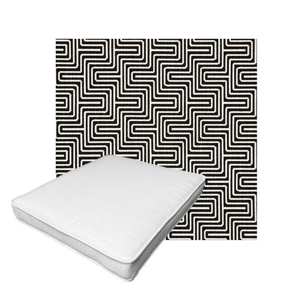 Patio Dining Chair Seat Cushion Boxed Style - - Custom outdoor patio furniture cushions from Cascadia Outdoor Cushions in Sunbrella Fabric