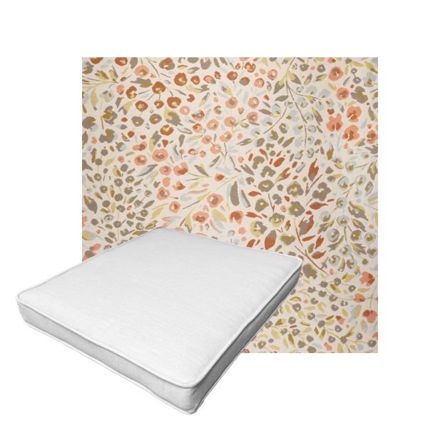 Patio Dining Chair Seat Cushion Boxed Style - - Custom outdoor patio furniture cushions from Cascadia Outdoor Cushions in Sunbrella Fabric