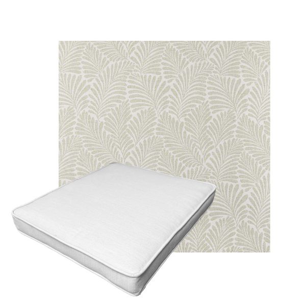 Patio Dining Chair Seat Cushion Boxed Style - - Custom outdoor patio furniture cushions from Cascadia Outdoor Cushions in Sunbrella Fabric