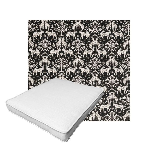 Patio Dining Chair Seat Cushion Boxed Style - - Custom outdoor patio furniture cushions from Cascadia Outdoor Cushions in Sunbrella Fabric