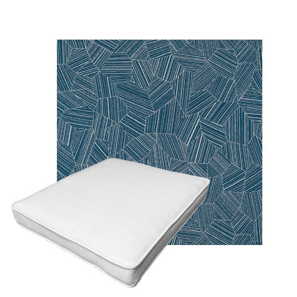 Patio Dining Chair Seat Cushion Boxed Style - - Custom outdoor patio furniture cushions from Cascadia Outdoor Cushions in Sunbrella Fabric