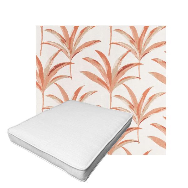 Patio Dining Chair Seat Cushion Boxed Style - - Custom outdoor patio furniture cushions from Cascadia Outdoor Cushions in Sunbrella Fabric