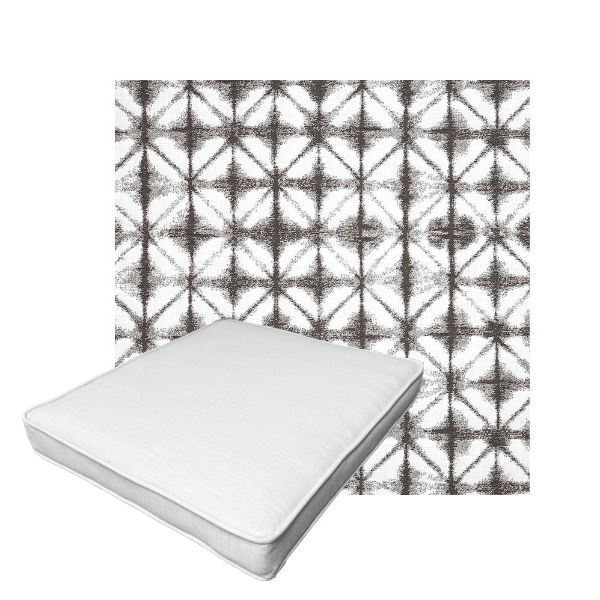 Patio Dining Chair Seat Cushion Boxed Style - - Custom outdoor patio furniture cushions from Cascadia Outdoor Cushions in Sunbrella Fabric