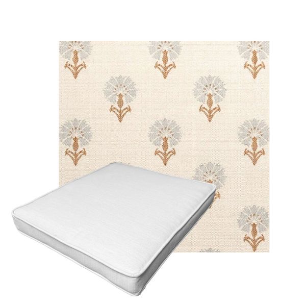 Patio Dining Chair Seat Cushion Boxed Style - - Custom outdoor patio furniture cushions from Cascadia Outdoor Cushions in Sunbrella Fabric