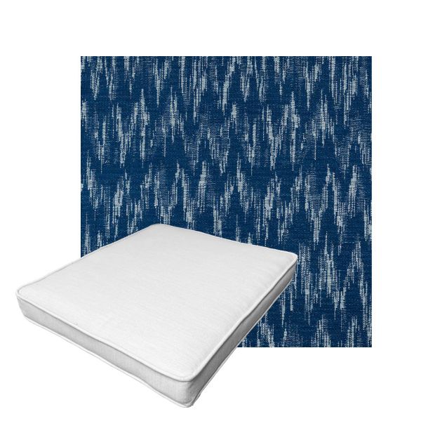 Patio Dining Chair Seat Cushion Boxed Style - - Custom outdoor patio furniture cushions from Cascadia Outdoor Cushions in Sunbrella Fabric