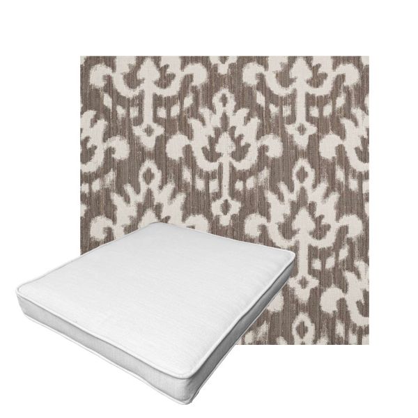 Patio Dining Chair Seat Cushion Boxed Style - - Custom outdoor patio furniture cushions from Cascadia Outdoor Cushions in Sunbrella Fabric