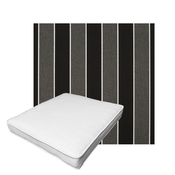 Patio Dining Chair Seat Cushion Boxed Style - - Custom outdoor patio furniture cushions from Cascadia Outdoor Cushions in Sunbrella Fabric