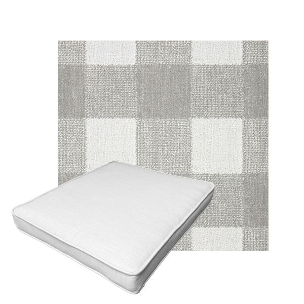 Patio Dining Chair Seat Cushion Boxed Style - - Custom outdoor patio furniture cushions from Cascadia Outdoor Cushions in Sunbrella Fabric