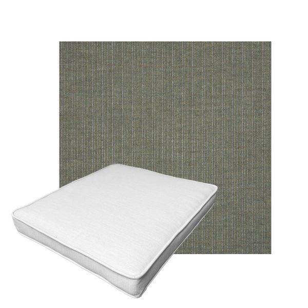 Patio Dining Chair Seat Cushion Boxed Style - - Custom outdoor patio furniture cushions from Cascadia Outdoor Cushions in Sunbrella Fabric