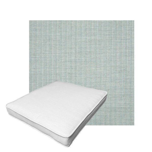 Patio Dining Chair Seat Cushion Boxed Style - - Custom outdoor patio furniture cushions from Cascadia Outdoor Cushions in Sunbrella Fabric
