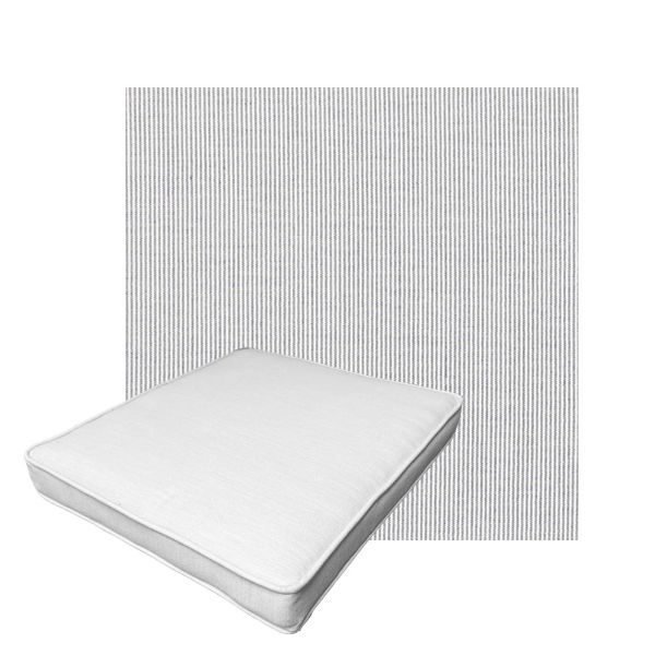 Patio Dining Chair Seat Cushion Boxed Style - - Custom outdoor patio furniture cushions from Cascadia Outdoor Cushions in Sunbrella Fabric