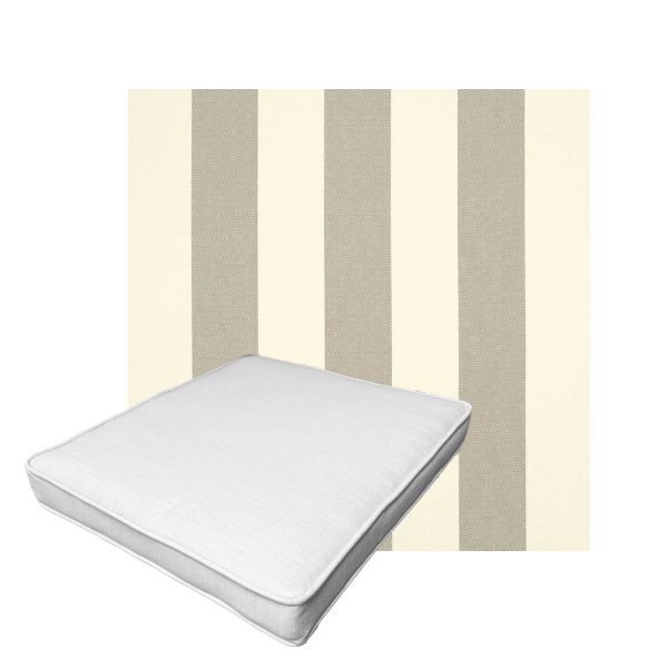 Patio Dining Chair Seat Cushion Boxed Style - - Custom outdoor patio furniture cushions from Cascadia Outdoor Cushions in Sunbrella Fabric
