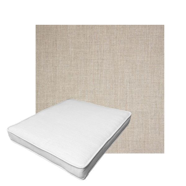 Patio Dining Chair Seat Cushion Boxed Style - - Custom outdoor patio furniture cushions from Cascadia Outdoor Cushions in Sunbrella Fabric
