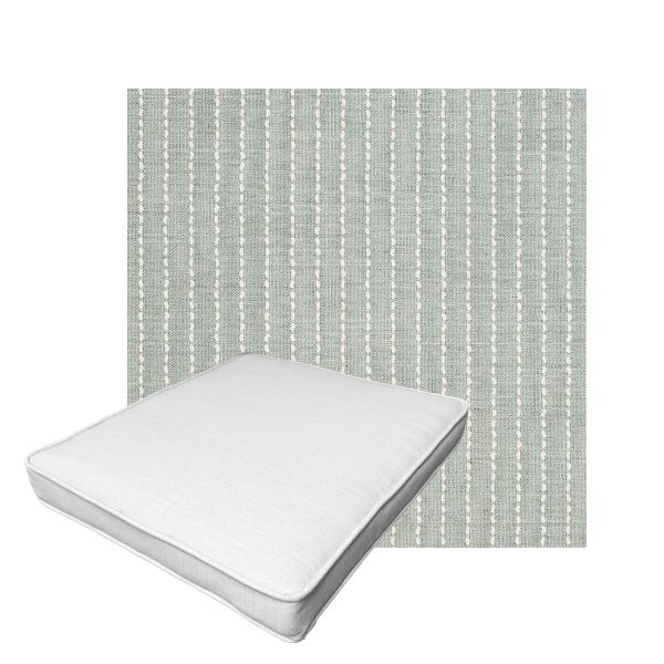 Patio Dining Chair Seat Cushion Boxed Style - - Custom outdoor patio furniture cushions from Cascadia Outdoor Cushions in Sunbrella Fabric