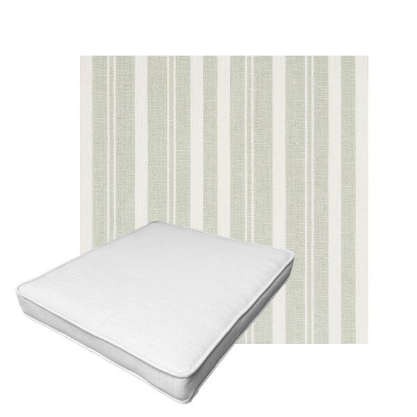 Patio Dining Chair Seat Cushion Boxed Style - - Custom outdoor patio furniture cushions from Cascadia Outdoor Cushions in Sunbrella Fabric