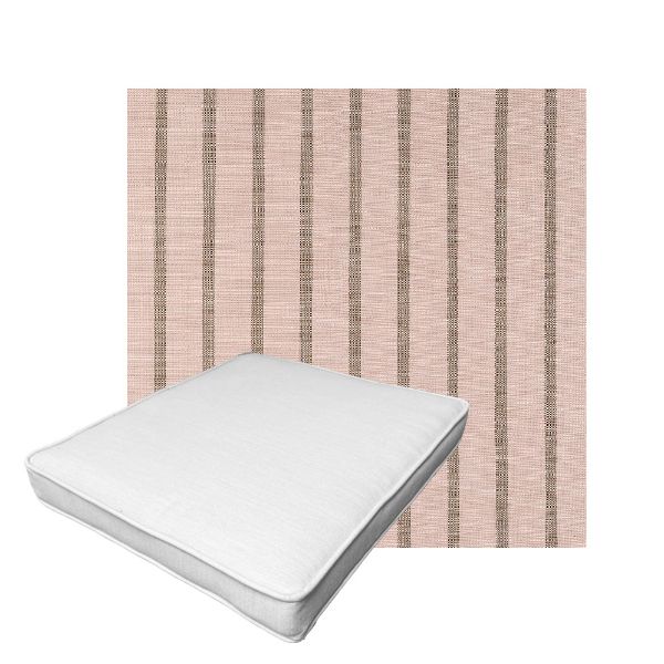 Patio Dining Chair Seat Cushion Boxed Style - - Custom outdoor patio furniture cushions from Cascadia Outdoor Cushions in Sunbrella Fabric