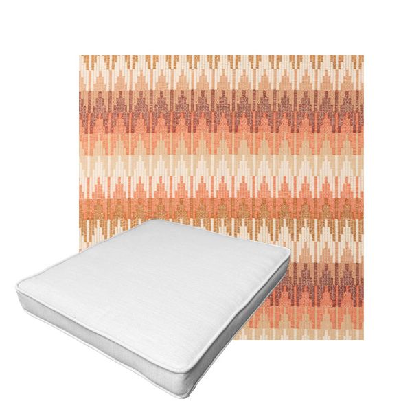Patio Dining Chair Seat Cushion Boxed Style - - Custom outdoor patio furniture cushions from Cascadia Outdoor Cushions in Sunbrella Fabric