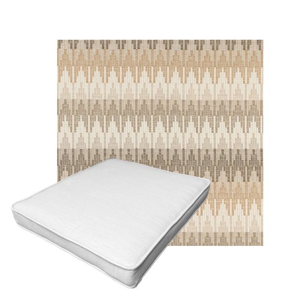 Patio Dining Chair Seat Cushion Boxed Style - - Custom outdoor patio furniture cushions from Cascadia Outdoor Cushions in Sunbrella Fabric