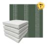Bundle of 4 Boxed Double Piped Patio Dining Chair Cushions with Ties in Sunbrella Fabric