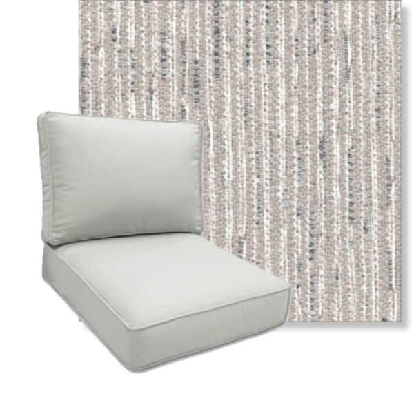 Palm Springs Charcoal by Revolution Performance Fabrics Deep Seating Patio Chair Cushions