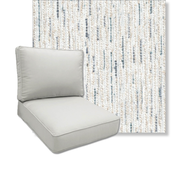 Palm Springs Charcoal by Revolution Performance Fabrics Deep Seating Patio Chair Cushions