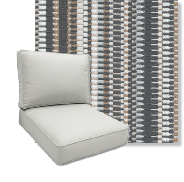 Palm Springs Sand by Revolution Performance Fabrics Deep Seating Patio Chair Cushions