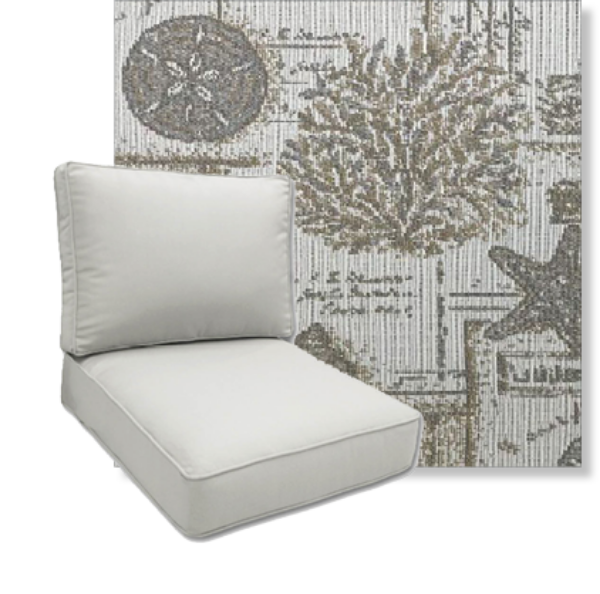 Palm Springs Sand by Revolution Performance Fabrics Deep Seating Patio Chair Cushions