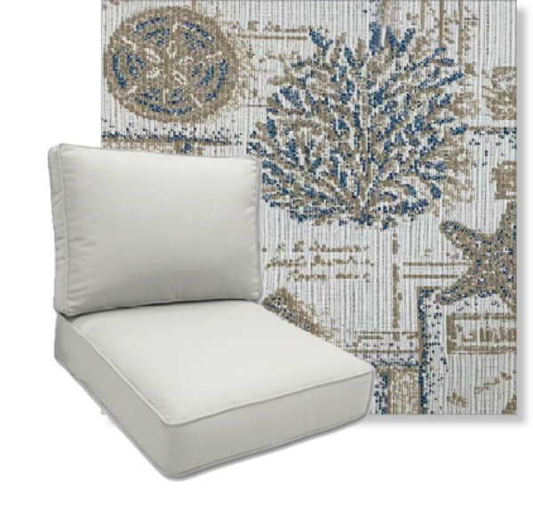 Palm Springs Sand by Revolution Performance Fabrics Deep Seating Patio Chair Cushions