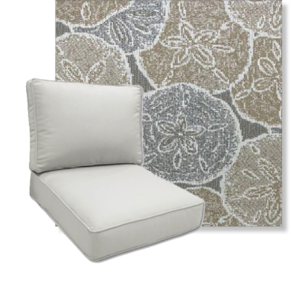 Palm Springs Sand by Revolution Performance Fabrics Deep Seating Patio Chair Cushions