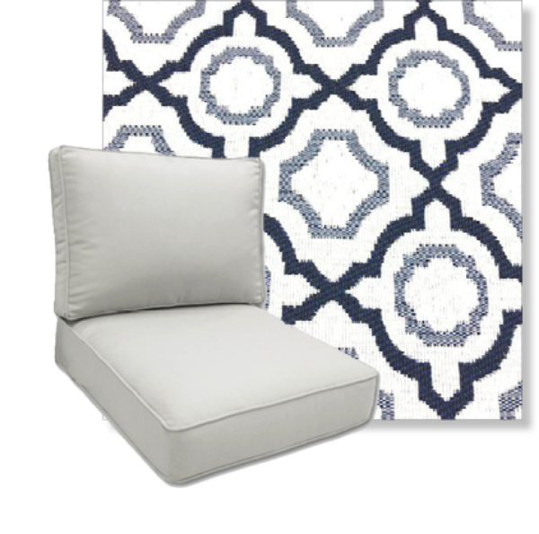 Palm Springs Sand by Revolution Performance Fabrics Deep Seating Patio Chair Cushions