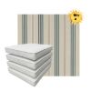 Bundle of 4 Boxed Double Piped Patio Dining Chair Cushions with Ties in Sunbrella Fabric