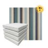 Bundle of 4 Boxed Double Piped Patio Dining Chair Cushions with Ties in Sunbrella Fabric