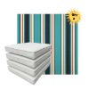 Bundle of 4 Boxed Double Piped Patio Dining Chair Cushions with Ties in Sunbrella Fabric