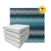 Bundle of 4 Boxed Double Piped Patio Dining Chair Cushions with Ties in Sunbrella Fabric