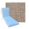 Classic Universal Chaise Lounge Cushions | Outdura Cortez Bark Fabric | 3 Sizes