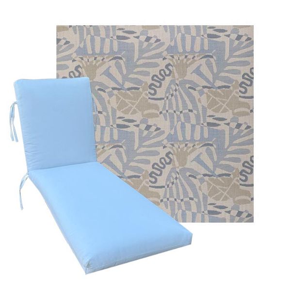 Classic Universal Chaise Lounge Cushions | Outdura Performance Fabric | 3 Sizes
