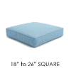 Square Cushions for Outdoor Ottomans and Patio Furniture