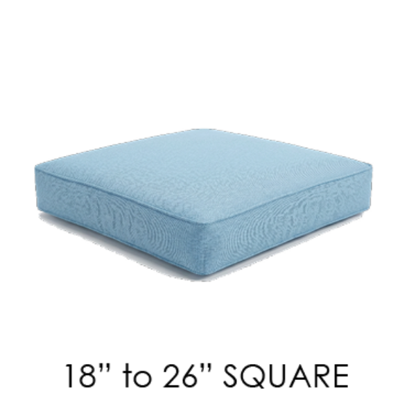 Square Cushions for Outdoor Ottomans and Patio Furniture