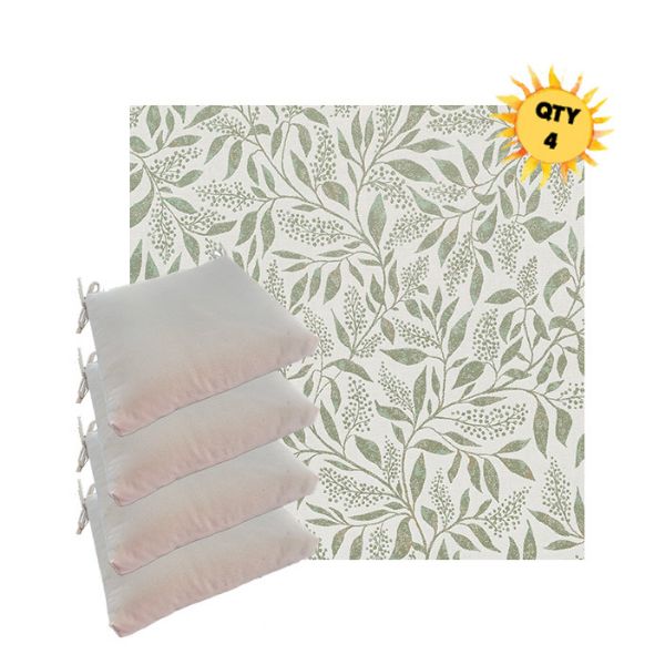 Sunbrella Exquisite Aloe Outdoor Dining Chair Cushions in Sunbrella Luxury Outdoor Fabrics - Order in Sets of 4