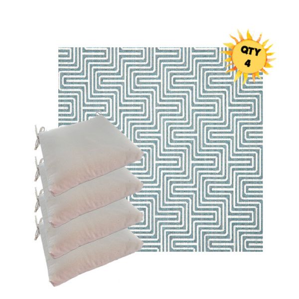 Sunbrella Figure Twilight Outdoor Dining Chair Cushions in Sunbrella Luxury Outdoor Fabrics - Order in Sets of 4