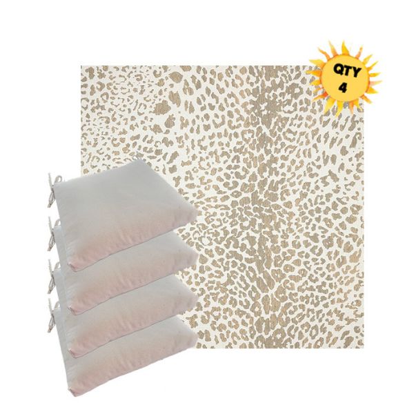 Sunbrella Instinct Dune Outdoor Dining Chair Cushions in Sunbrella Luxury Outdoor Fabrics - Order in Sets of 4