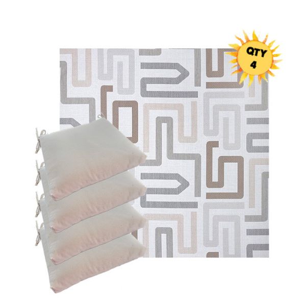 Sunbrella Labyrinth Cloud Outdoor Dining Chair Cushions in Sunbrella Luxury Outdoor Fabrics - Order in Sets of 4
